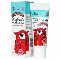 Buds Organics Children's Toothpaste with Xylitol - Strawberry (50ml)