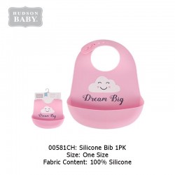 Hudson Baby Soft Silicone Bib - Dream Big (00581)
