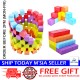 Little B House Wooden 100pcs Colorful Cube Stack Blocks Brick Montessori Toy 立方体堆搭积木 Blok Kiub - BT56