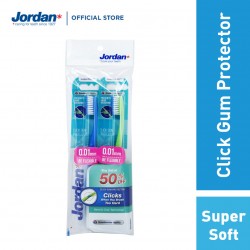 Jordan Adult Click Gum Protector Toothbrush Twin Pack
