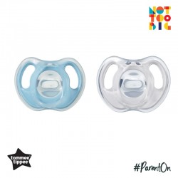 Tommee Tippee Ultra-Light Silicone Soother 0-6m - 2pk (Blue)