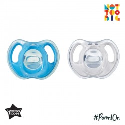 Tommee Tippee Ultra-Light Silicone Soother 6-18m - 2pk (Blue)
