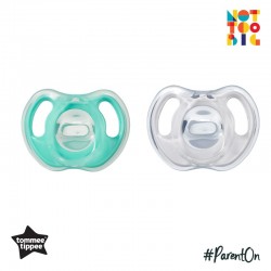 Tommee Tippee Ultra-Light Silicone Soother 6-18m - 2pk (Green)