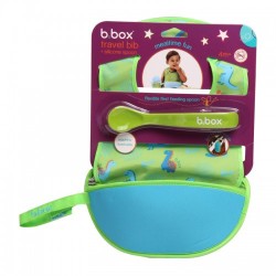b.box Travel Bib + Silicone Spoon