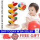 Little B House Colorful Wooden Spiral Tree Leaves Tower Build Ball Game Montessori Toy 滚珠玩具 Mainan Bola - BT51