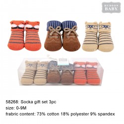 Hudson Baby 3pairs Socks Gift Set - Handsome Fox (58268)