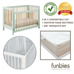 Funbies Clover Baby Cot Set (Soft Green)