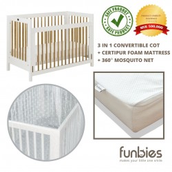 Funbies Clover Baby Cot Set (White)