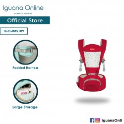 Iguana Online Hip Seat Baby Carrier with Four Seasons Breathable (Red)