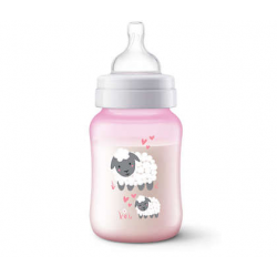 Philips Avent Anti-colic Bottle 9oz/260ml (Single Pack) - Pink Sheep