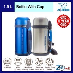 Zojirushi 1.5L S/S Bottle With Cup - SF-CC-15