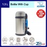 Zojirushi 1.3L S/S Bottle With Cup - SF-CC-13-XA (Stainless)