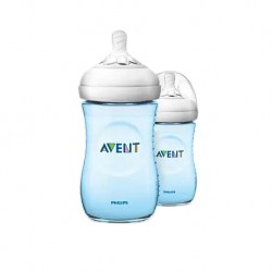Philips Avent Natural Bottle 9oz/260ml (Blue) Twin Pack