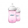 Philips Avent Natural Bottle 9oz/260ml (Pink) Twin Pack (SCF694/23)