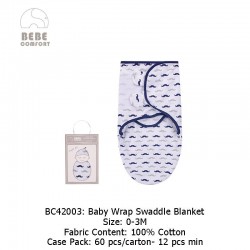 Luvable Friends Bebe Comfort Wrap Swaddle Blanket - BC42003