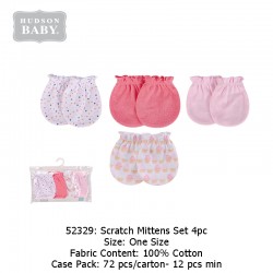 Hudson Baby Scratch Mitten Set 4pc - 52329