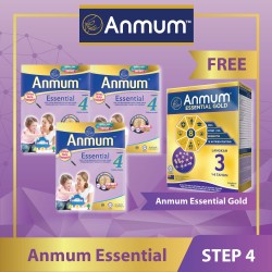 Buy 3 Anmum Essential Step 4 1.1kg Free 1 Essential Gold 550g