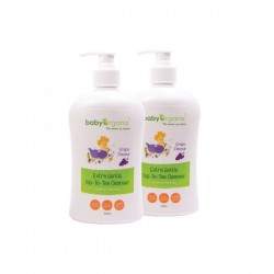 BabyOrganix Extra Gentle Top To Toe Cleanser - Grape (Twin Pack) (400ml)