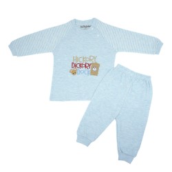 Trendyvalley Organic Cotton Baby Pyjamas Set (Hickory Blue)