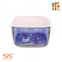 59s UVC LED Milk Bottle Sterilizing Box - Pink (With Battery)