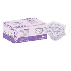 [READY STOCK] Durio 543A Batik 4 Ply Disposable Protective Face Mask (Purple Batik)