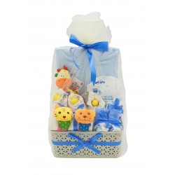 Akarana Baby Newborn Baby Cloths & Toys (Hamper/Gift) - Blue