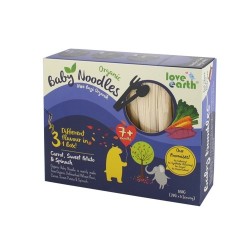 Love Earth Baby Noodles – Carrot, Sweet Potato, Spinach 180g