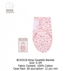 Luvable Friends Bebe Comfort Wrap Swaddle Blanket - BC42018