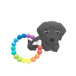 Teether Joy Vibrant Duo Ring (Black Labrador)