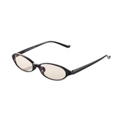 Elecom Brown Lens-Oval Anti Blue Light Glasses (Black)
