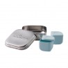 Miniware Grow Bento Set - Chrome + Aqua