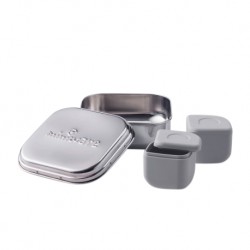 Miniware Grow Bento Set - Chrome + Grey
