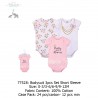 Little Treasure Hanging Bodysuit 3pk Set Short Sleeve - 77528