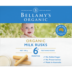 Bellamy's Organic Toothiepegs Milk Rusks (100g) - 6 months