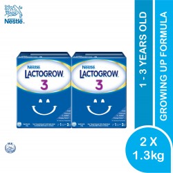 Nestlé Lactogrow 3 (1-3 Years Above) 1.3kg - Quarterly (Bundle of 2) (Expiry Date 31/10/2022)