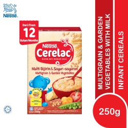 CERELAC Infant Cereal Multi-Grain & Garden Vegetables (12 Months+) 250g (Expiry Date 14/7/2024)