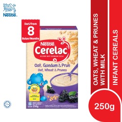 CERELAC Infant Cereal Oats, Wheat & Prunes (8 Months+) 250g (Expiry Date 19/12/2022)