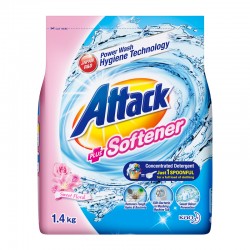 Attack Detergent Plus Softener Sweet Floral Concentrate Detergent Powder (ATS) (1400g)