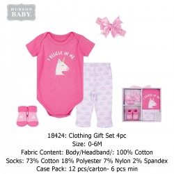 Hudson Baby Clothing Gift Set (4 Pcs) 18424