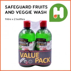 New Zealand Safeguard Fruit and Veggie Wash 1L/bottle (2 Bottle per pack)