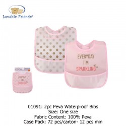 Luvable Friends PEVA Waterproof Bib (2's/Pack) 01091