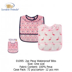 Luvable Friends PEVA Waterproof Bib (2's/Pack) 01095