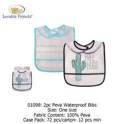 Luvable Friends PEVA Waterproof Bib (2's/Pack) 01098
