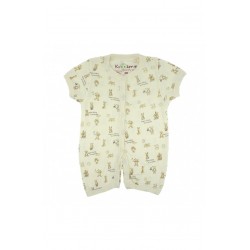 Trendyvalley x Kroderiee Organic Bamboo Short Sleeve Short Pants Baby Romper (Toy Bear)