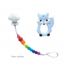 Teether Joy Neon Rainbow (Blue Fox)