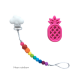 Teether Joy Neon Rainbow (Fuchsia Pineapple)