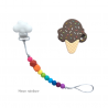 Teether Joy Neon Rainbow (Chocolate Ice Cream)