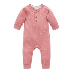 Purebaby Australia Organic Baby Kids Sleepsuit (Crab Apple Starry Night Print)