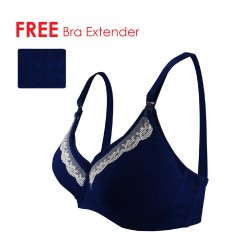 Lunavie Sheer Comfort Nursing Bra (Navy)