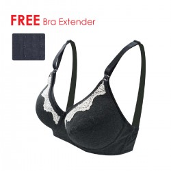Lunavie Sheer Comfort Nursing Bra (Grey)